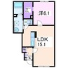 レガーレⅡ 2LDKの間取り