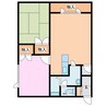 プルメリア2.1 2LDKの間取り
