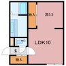 エクセレント3・4 1LDKの間取り