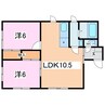 エミネント 2LDKの間取り