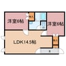 チェリーハウス（永山） 2LDKの間取り