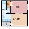コーポAYA 1LDKの間取り