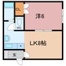 コーポAYA 1LDKの間取り