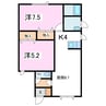ノースビレッジ 2LDKの間取り
