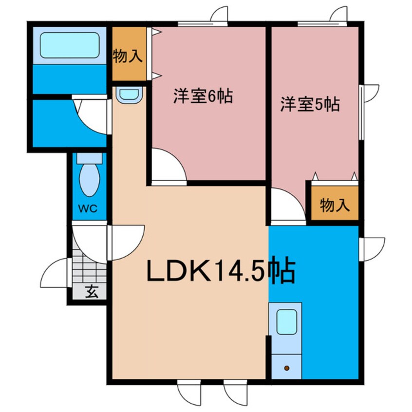 間取図 BⅬＵE ＮOＴE RＹOＫＫEＮ