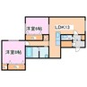 セシル 2LDKの間取り