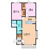 フォレスト 2LDKの間取り