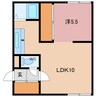 ハルモエージュ 1LDKの間取り