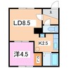 エンジェルハウス 1LDKの間取り