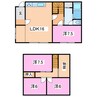 春光台1-2借家 4LDKの間取り