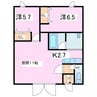 Calme・La　Maison2 2LDKの間取り