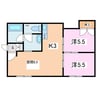 9条通りクラブハウス 2LDKの間取り
