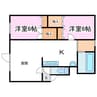 アークヒルズ 2LDKの間取り