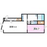カーム 1LDKの間取り