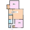 ハマナス館 2LDKの間取り