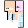 よくなる　大町 1LDKの間取り