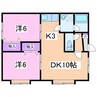 光進ハイツ 2LDKの間取り