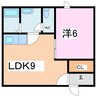 レイトンハウス3 1LDKの間取り