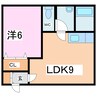 レイトンハウス 1LDKの間取り