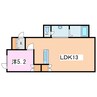 ラポール瀧川 1LDKの間取り
