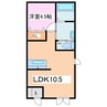 Eノース 1LDKの間取り