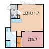 Cradle 1LDKの間取り