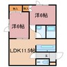 ビジュ永山 2LDKの間取り
