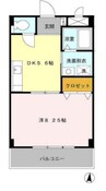 ヴァンクレールI 1DKの間取り