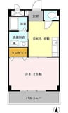 ヴァンクレールI 1DKの間取り