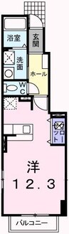 サンセールV 1Rの間取り