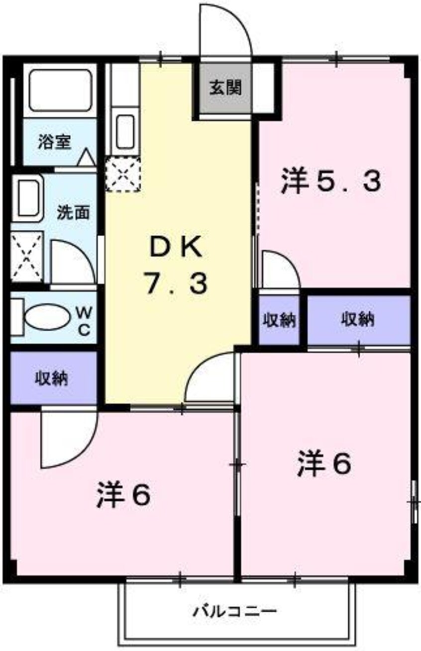 間取図 サンコーポ新町