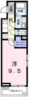 ノース・ロワイヤル 1Kの間取り