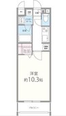 シャトー揚羽 1Kの間取り