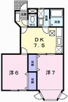 パルトネールＦーIII 2DKの間取り