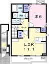 エスペランサ白国I 1LDKの間取り