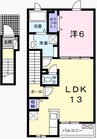 ｃｅｌｌ　ｃｕｂｅII 1LDKの間取り