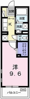 イッピータウン 1Kの間取り