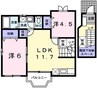 ボニート・リーオI 2LDKの間取り