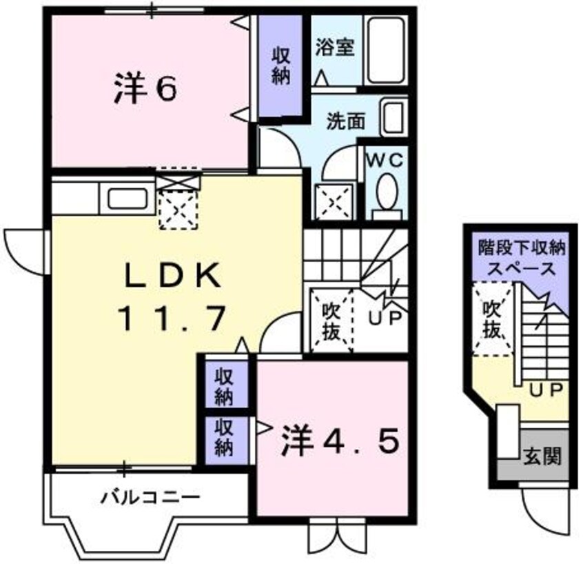 間取図 グリーンコート梅原Ｃ