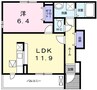 ソレアードIII 1LDKの間取り