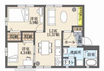 間取図 クレスコ　Ｂ棟