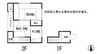 伊伝居土居アパート 2Kの間取り