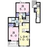 フェリア垣内 2LDKの間取り