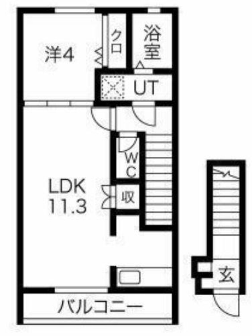 間取図 カプラン飾磨VI