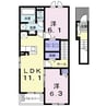 エテルナII 2LDKの間取り
