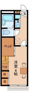 ドミール中島N 1Kの間取り