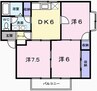 ハイツ渚 3DKの間取り