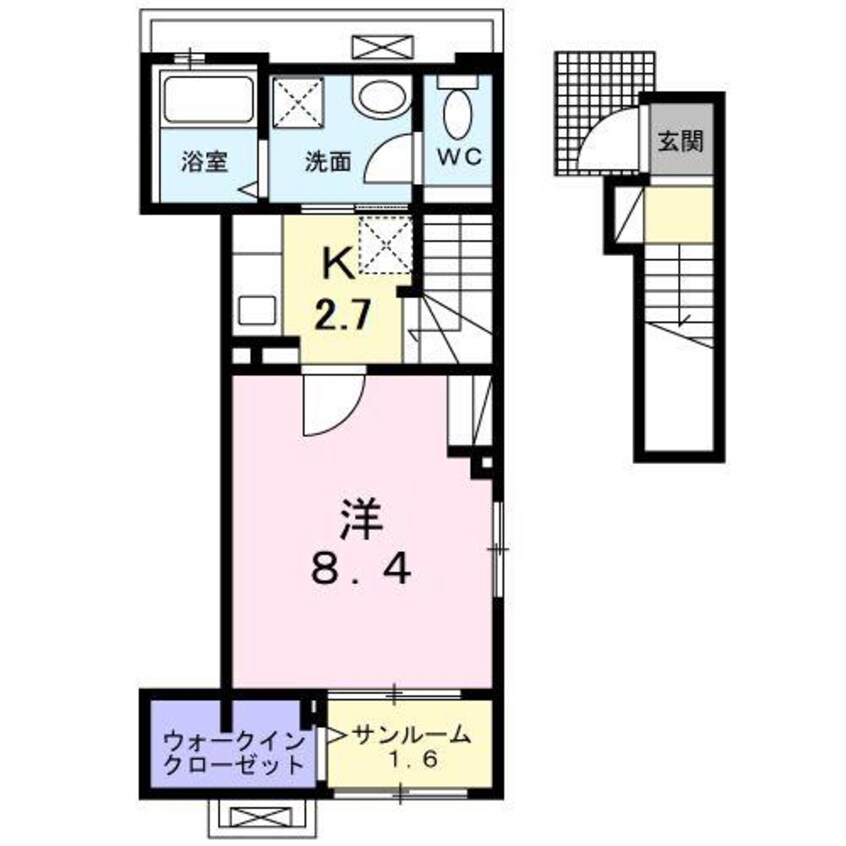 間取図 メゾングレーヌ龍野町