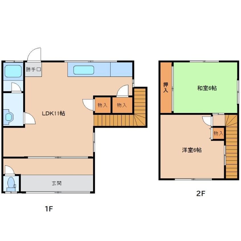 間取図 たつの市　島田小林連棟戸建