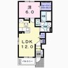 グランレジデンス勝原　Ａ 1LDKの間取り